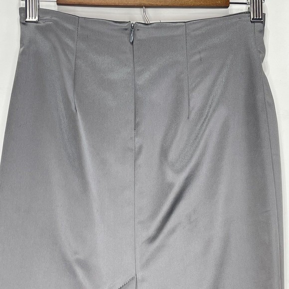 bebe Women Ruched Side Pleat Pencil Skirt Satined Size 2 - Picture 8 of 16